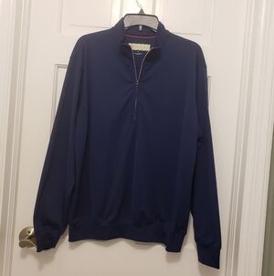 Donald Ross Navy 1/4 Zip L/S Knit Pullover Size Medium, Golfwear, Athlesiure